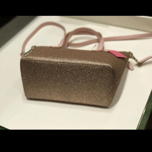 Kate Spade Joeley Rose Gold Glitter Small satchel - Picture 3 of 5